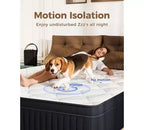 Matelas Hybride Swedrea, Mousse à Mémoire de Forme Respirante Refroidissante (Fermeté Moyenne), en Boîte, Blanc