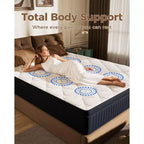 Matelas Hybride Swedrea, Mousse à Mémoire de Forme Respirante Refroidissante (Fermeté Moyenne), en Boîte, Blanc