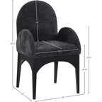 Meridian Furniture, Chaise de salle à manger en tissu chenille Waldorf