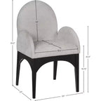 Meridian Furniture, Chaise de salle à manger en tissu chenille Waldorf