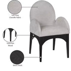 Meridian Furniture, Chaise de salle à manger en tissu chenille Waldorf