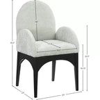 Meridian Furniture, Chaise de salle à manger en tissu chenille Waldorf