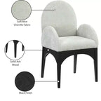 Meridian Furniture, Chaise de salle à manger en tissu chenille Waldorf
