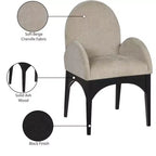 Meridian Furniture, Chaise de salle à manger en tissu chenille Waldorf
