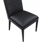 Meridian Furniture, Chaises de salle à manger Bristol en cuir végétalien, Lot de 2