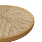 Table d'appoint en bois, Table d'appoint rétro, Table d'appoint de café décorative de style campagnard français, Petite table basse ronde moderne