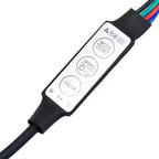 vidaXL Cadre de lit noir taille double avec tête de lit en mousse et bande lumineuse LED - Revêtement en similicuir contemporain - Meubles de chambre à coucher
