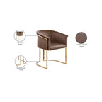 Meridian Furniture, Chaise de salle à manger Tierra en velours
