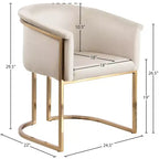 Meridian Furniture, Chaise de salle à manger Tierra en velours
