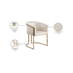 Meridian Furniture, Chaise de salle à manger Tierra en velours
