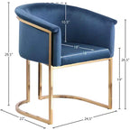 Meridian Furniture, Chaise de salle à manger Tierra en velours