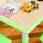 Ensemble Table et Chaises pour Enfants, Bureau Réglable en Hauteur pour Enfants de 2 à 10 Ans, Table d'Activités Manuelles, Pieds Antidérapants, pour Salles de Classe et Garderies