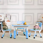 Ensemble Table et Chaises pour Enfants, Bureau Réglable en Hauteur pour Enfants de 2 à 10 Ans, Table d'Activités Manuelles, Pieds Antidérapants, pour Salles de Classe et Garderies