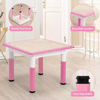 Ensemble Table et Chaises pour Enfants, Bureau Réglable en Hauteur pour Enfants de 2 à 10 Ans, Table d'Activités Manuelles, Pieds Antidérapants, pour Salles de Classe et Garderies