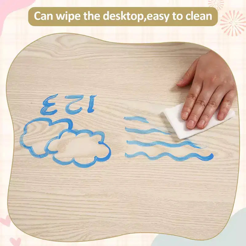 Ensemble Table et Chaises pour Enfants, Bureau Réglable en Hauteur pour Enfants de 2 à 10 Ans, Table d'Activités Manuelles, Pieds Antidérapants, pour Salles de Classe et Garderies