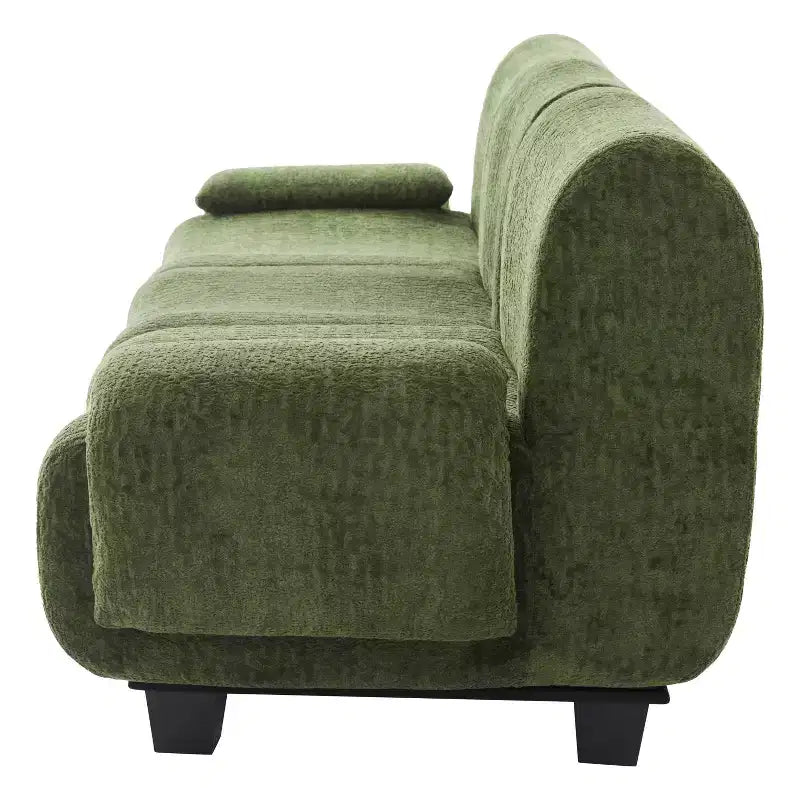 Canapé moderne 3 places Roxie de GDFStudio en chenille de 94,5 po avec accoudoirs incurvés