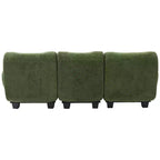 Canapé moderne 3 places Roxie de GDFStudio en chenille de 94,5 po avec accoudoirs incurvés