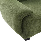 Canapé moderne 3 places Roxie de GDFStudio en chenille de 94,5 po avec accoudoirs incurvés