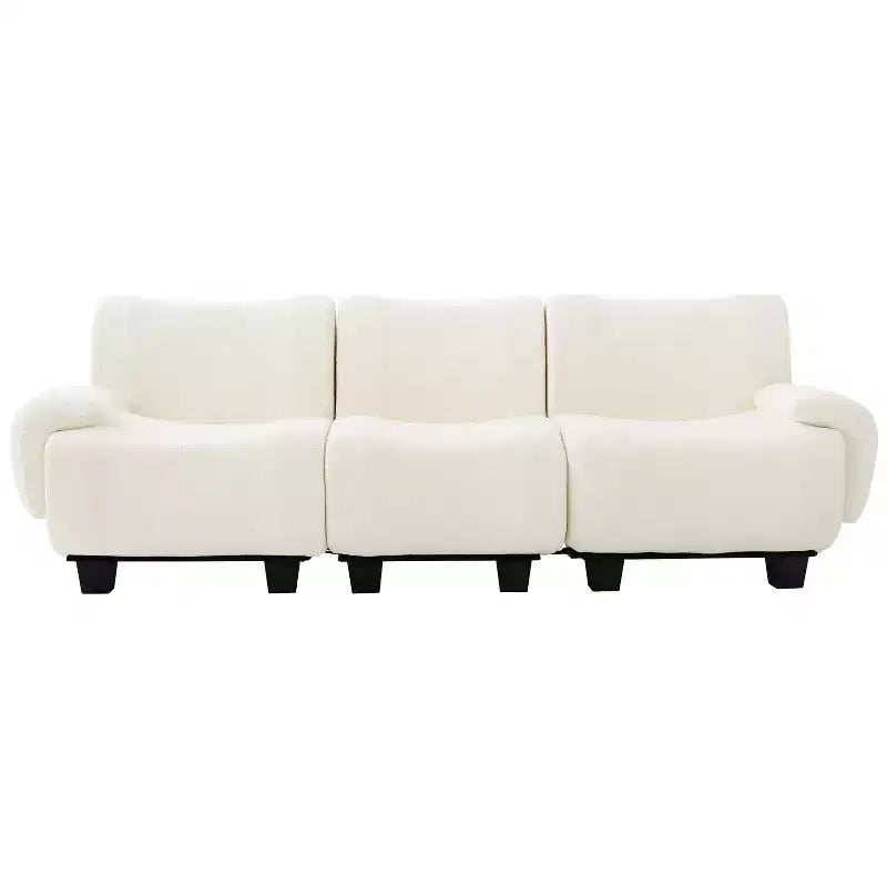 Canapé moderne 3 places Roxie de GDFStudio en chenille de 94,5 po avec accoudoirs incurvés