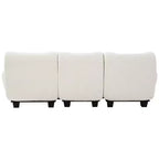 Canapé moderne 3 places Roxie de GDFStudio en chenille de 94,5 po avec accoudoirs incurvés