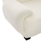 Canapé moderne 3 places Roxie de GDFStudio en chenille de 94,5 po avec accoudoirs incurvés