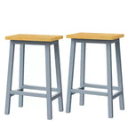 Tabourets de bar Whisen en bois massif, lot de 2 de 25,6 po, tabourets de comptoir de ferme avec repose-pieds