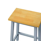 Tabourets de bar Whisen en bois massif, lot de 2 de 25,6 po, tabourets de comptoir de ferme avec repose-pieds