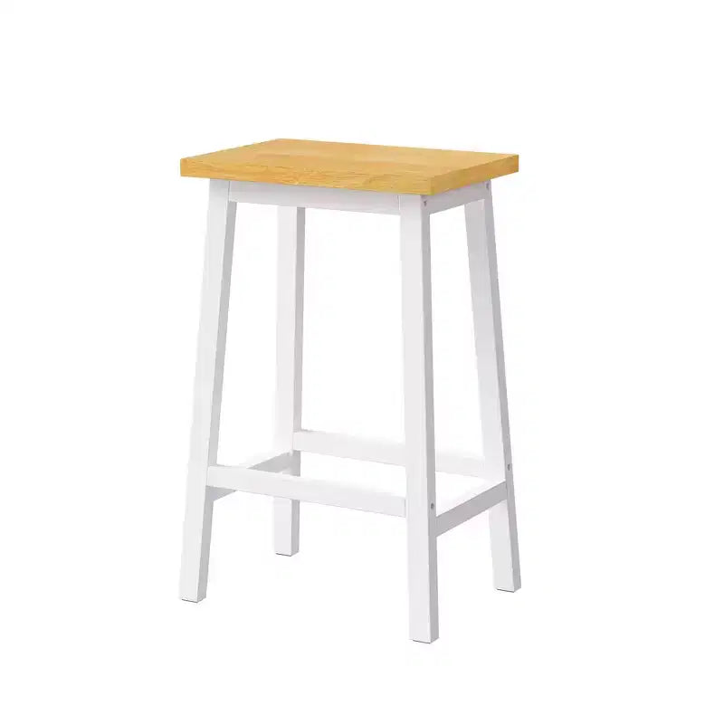 Tabourets de bar Whisen en bois massif, lot de 2 de 25,6 po, tabourets de comptoir de ferme avec repose-pieds