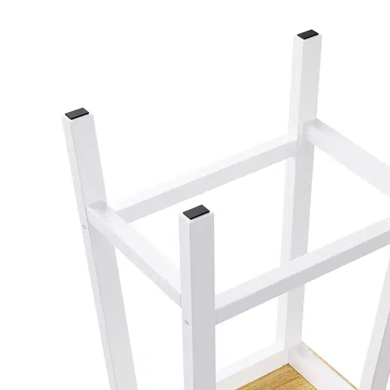 Tabourets de bar Whisen en bois massif, lot de 2 de 25,6 po, tabourets de comptoir de ferme avec repose-pieds