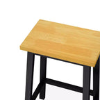 Tabourets de bar Whisen en bois massif, lot de 2 de 25,6 po, tabourets de comptoir de ferme avec repose-pieds