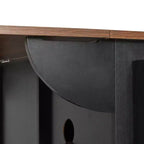 Îlot de cuisine de ferme Whisen 55.5 avec abattant, porte coulissante et station de recharge, design roulant