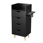 Karl Home Salon Styling Storage Station with 4 Drawers 2 Hair Dryer Holders