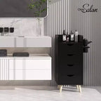 Meuble de rangement pour coiffeuse Karl Home Salon avec 4 tiroirs et 2 supports pour sèche-cheveux