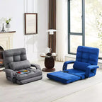 TYBOATLE Canapé-lit pliant avec USB, chaise de couchage convertible avec dossier réglable sur 5 positions, petit canapé confortable pour chambre à coucher, appartement, dortoir Gris