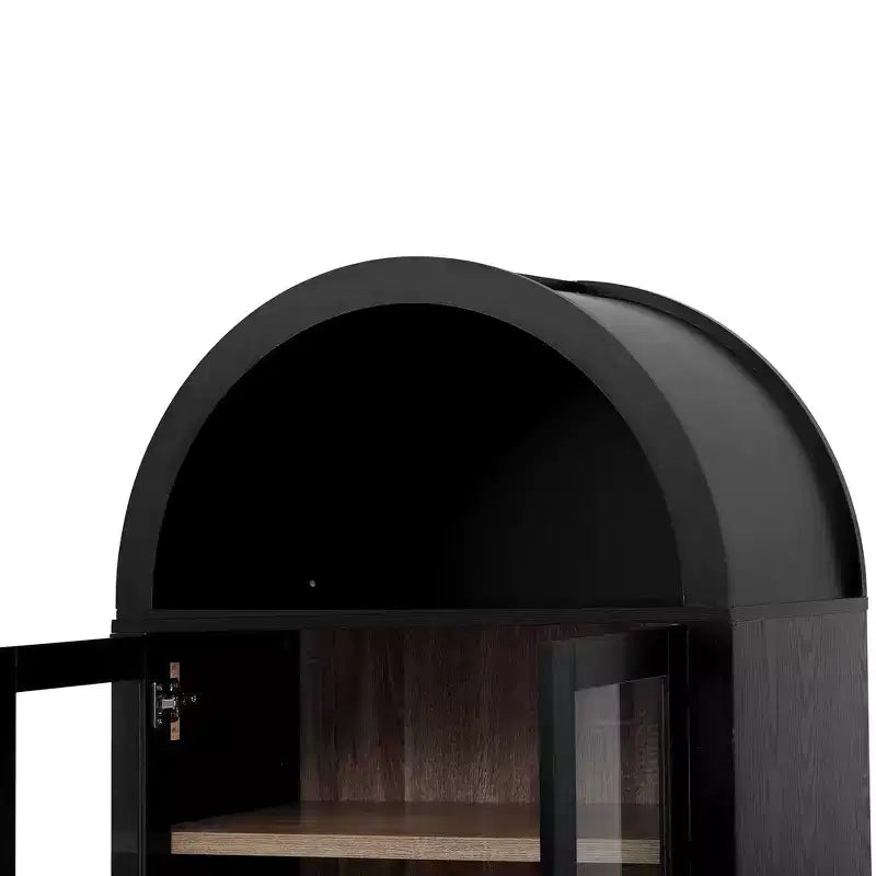 Garde-manger de cuisine haut Whisen 71 avec 2 grands tiroirs, étagères réglables et porte vitrée