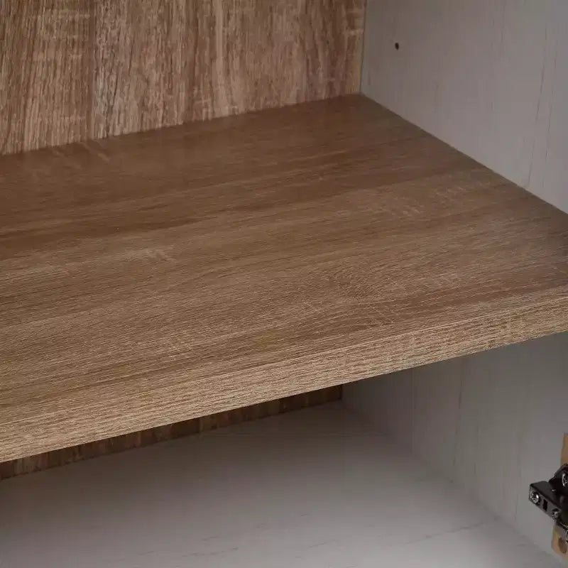 Garde-manger de cuisine haut Whisen 71 avec 2 grands tiroirs, étagères réglables et porte vitrée