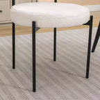 Okak Chaises de Salle à Manger Modernes en Boucle, Lot de 2, Design Rond en Tonneau, Coussins Épais et Pieds en Métal, Chaises Confortables pour Cuisine et Salon