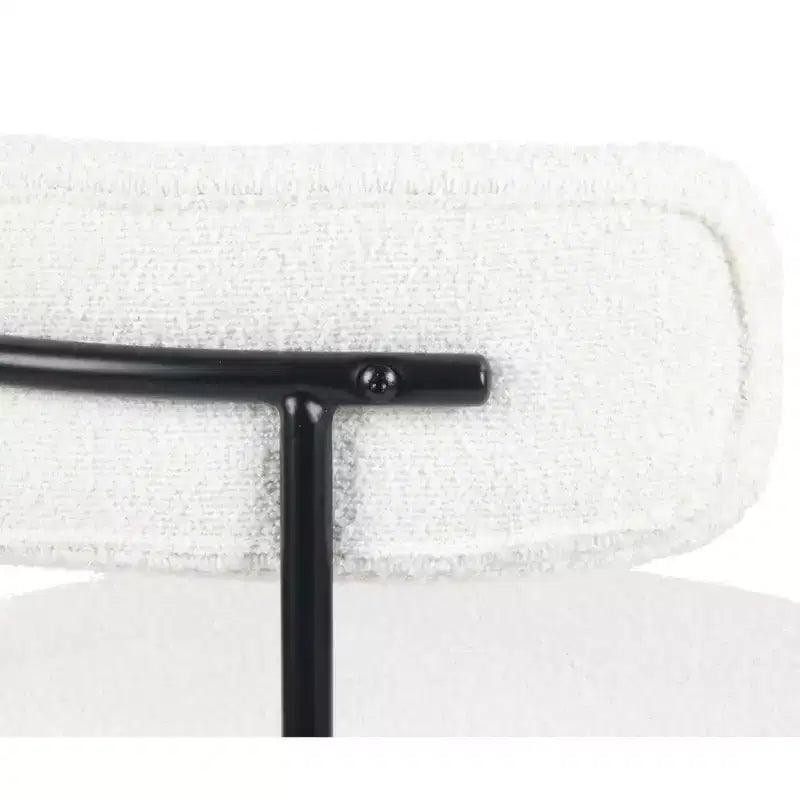 Okak Chaises de Salle à Manger Modernes en Boucle, Lot de 2, Design Rond en Tonneau, Coussins Épais et Pieds en Métal, Chaises Confortables pour Cuisine et Salon