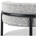 Okak Chaises de Salle à Manger Modernes en Boucle, Lot de 2, Design Rond en Tonneau, Coussins Épais et Pieds en Métal, Chaises Confortables pour Cuisine et Salon