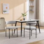 Okak Chaises de Salle à Manger Modernes en Boucle, Lot de 2, Design Rond en Tonneau, Coussins Épais et Pieds en Métal, Chaises Confortables pour Cuisine et Salon