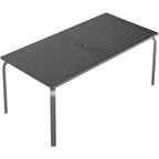 CuisinSmart 71 Modern Outdoor Dining Table with Umbrella Hole, Weatherproof & Rust-Proof Design for Restaurants, Backyards, Poolside