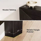 Console Lantine pour entrée, table de canapé en bois noir de 160 cm de long pour salon, table de couloir moderne pour hall d'entrée, montage facile