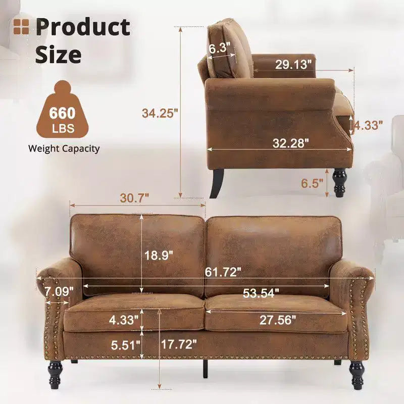 Karl Home | Causeuse Classique de 172 cm de large