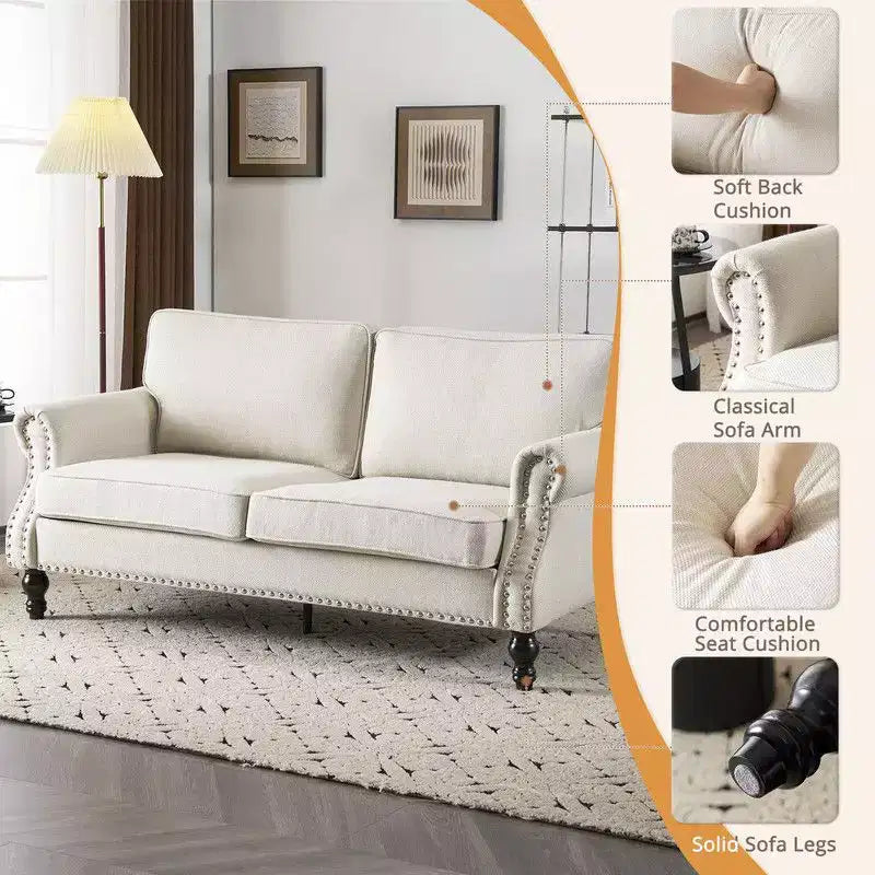 Karl Home | Causeuse Classique de 172 cm de large