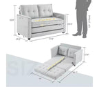 Karl Home | Canapé convertible de 136 cm en tissu