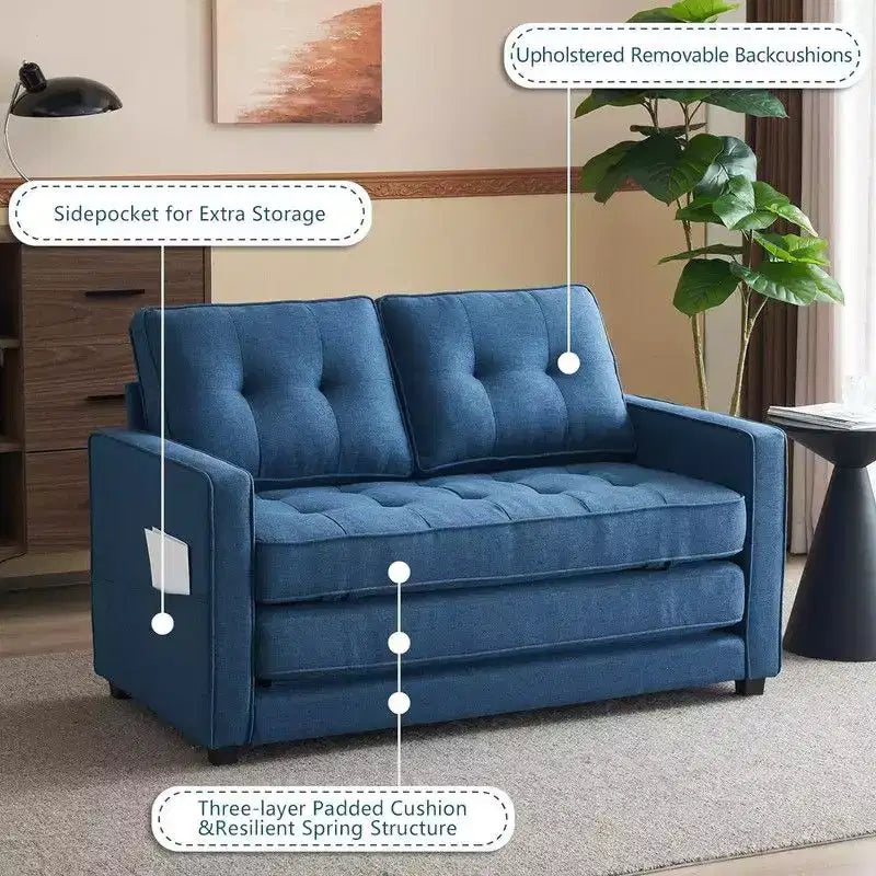 Karl Home | Canapé convertible de 136 cm en tissu
