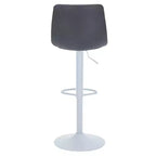 Tabourets de bar LeisureMod Tilbury avec base en fer blanc, tabourets de comptoir réglables en hauteur avec siège en cuir, fonction pivotante et repose-pieds, lot de 2