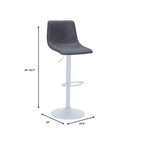 Tabourets de bar LeisureMod Tilbury avec base en fer blanc, tabourets de comptoir réglables en hauteur avec siège en cuir, fonction pivotante et repose-pieds, lot de 2