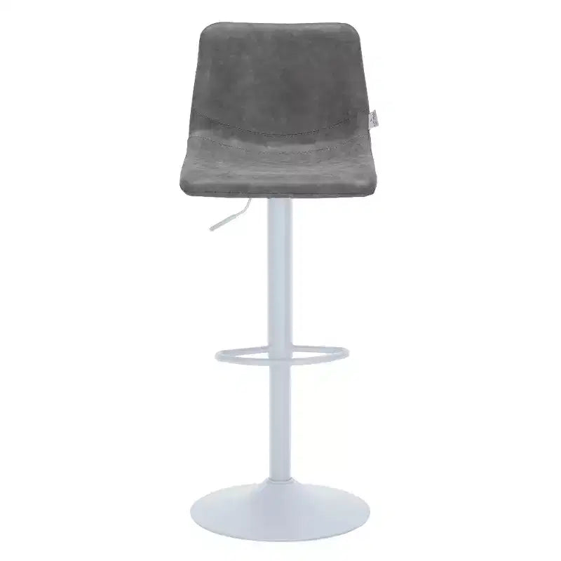 Tabourets de bar LeisureMod Tilbury avec base en fer blanc, tabourets de comptoir réglables en hauteur avec siège en cuir, fonction pivotante et repose-pieds, lot de 2