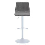 Tabourets de bar LeisureMod Tilbury avec base en fer blanc, tabourets de comptoir réglables en hauteur avec siège en cuir, fonction pivotante et repose-pieds, lot de 2